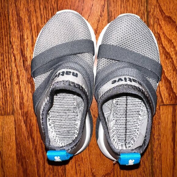 Native Toddler Phoenix Shoes Pigeon Grey/Shell White *Missing Inserts* Size 7 - Picture 6 of 7